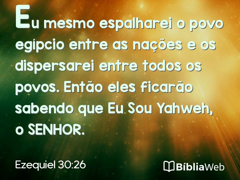 Ezequiel 30:26 em imagem para compartilhar