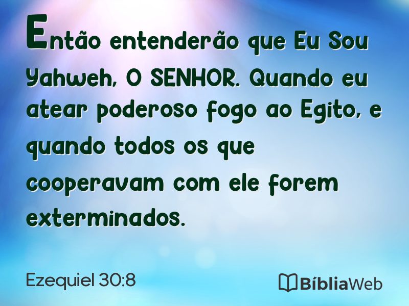Ezequiel 30:8 em imagem para compartilhar
