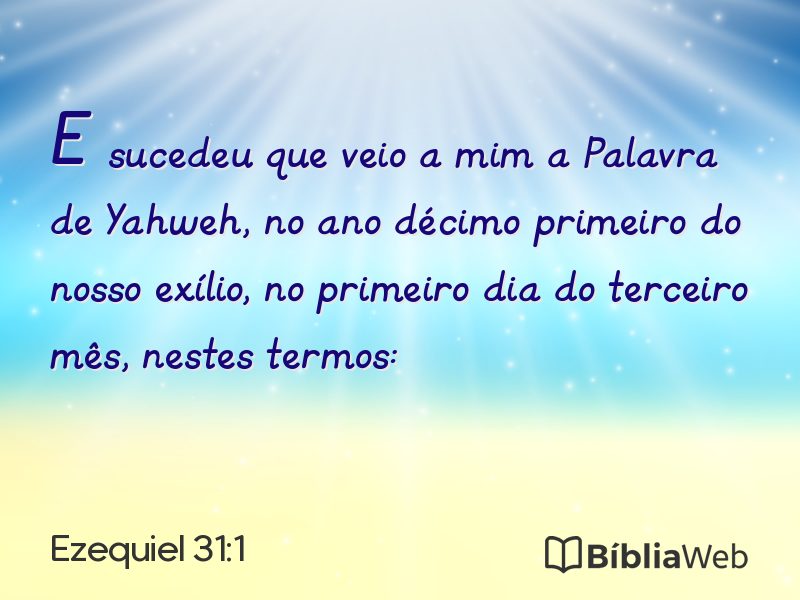 Ezequiel 31:1 em imagem para compartilhar