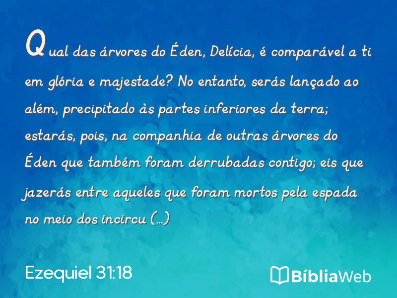 Ezequiel 31:18 em imagem para compartilhar