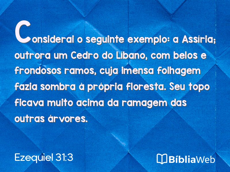 Ezequiel 31:3 em imagem para compartilhar
