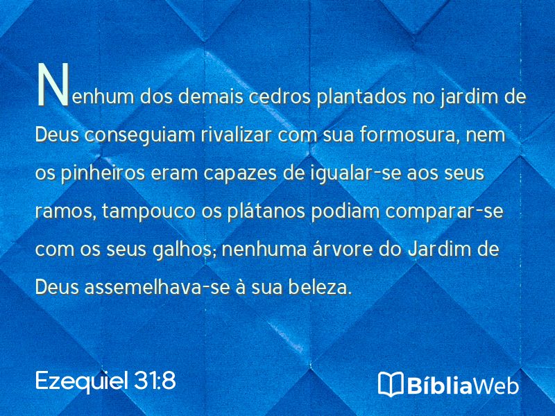 Ezequiel 31:8 em imagem para compartilhar