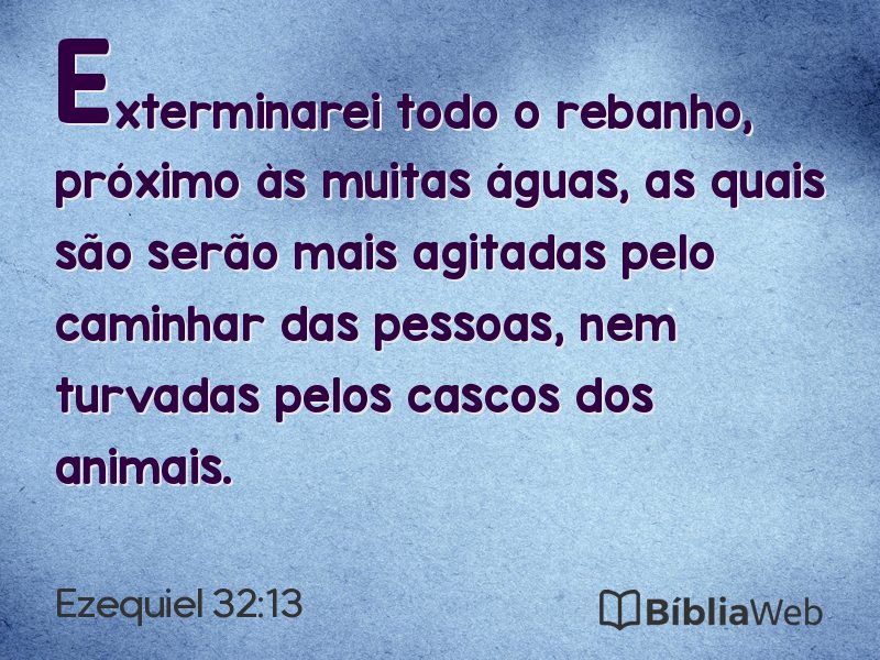 Ezequiel 32:13 em imagem para compartilhar