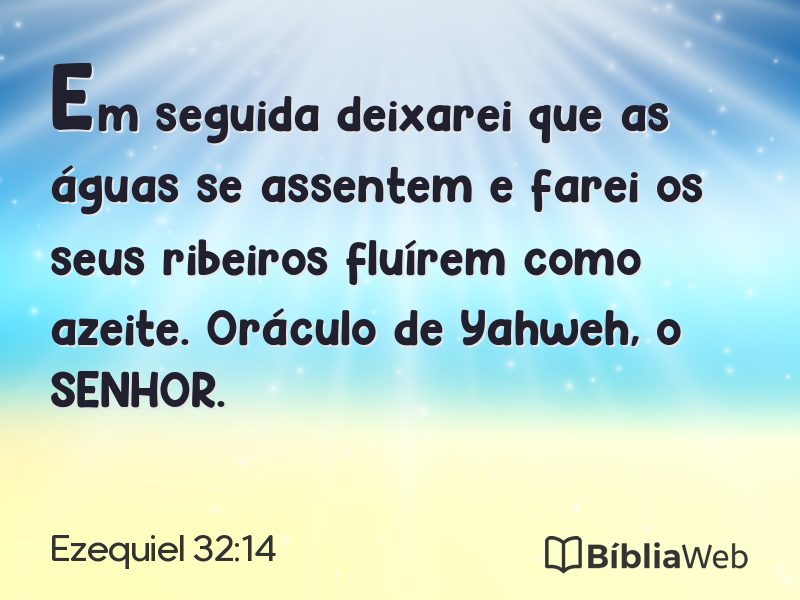 Ezequiel 32:14 em imagem para compartilhar