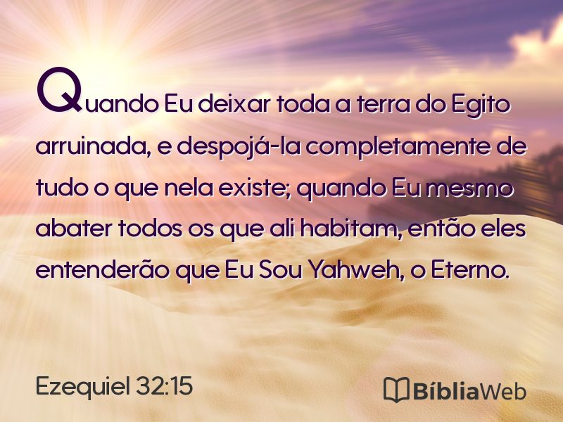 Ezequiel 32:15 em imagem para compartilhar