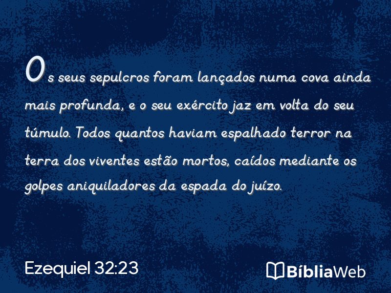 Ezequiel 32:23 em imagem para compartilhar