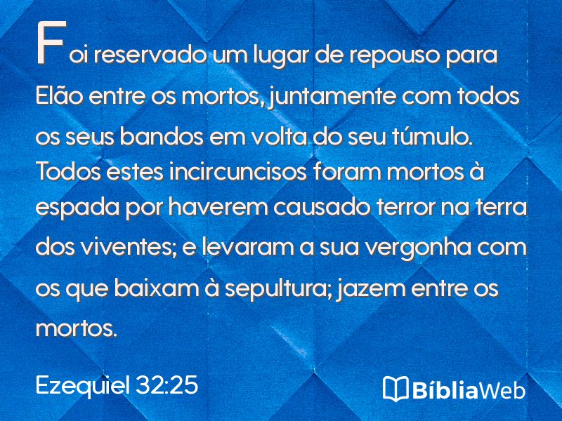 Ezequiel 32:25 em imagem para compartilhar