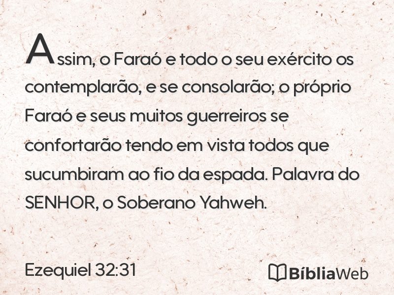 Ezequiel 32:31 em imagem para compartilhar