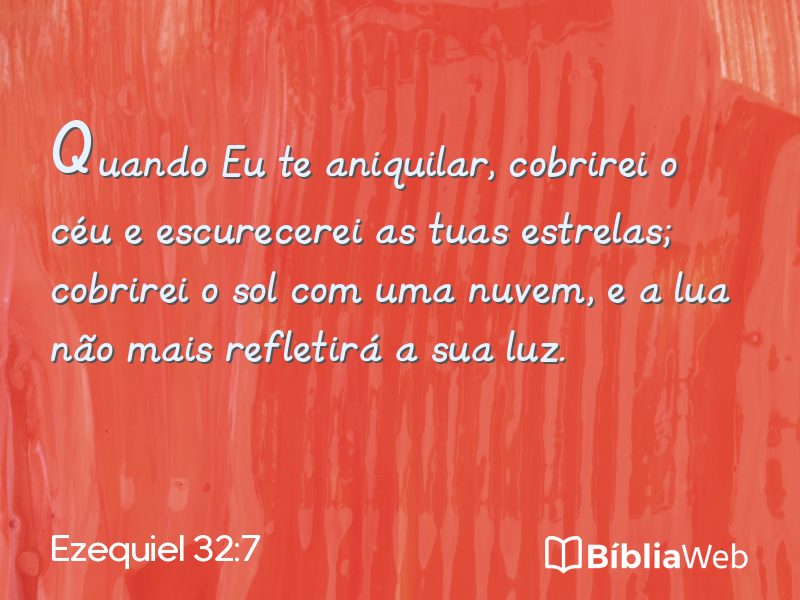 Ezequiel 32:7 em imagem para compartilhar