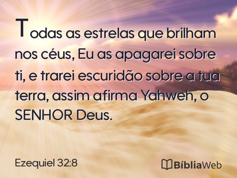 Ezequiel 32:8 em imagem para compartilhar