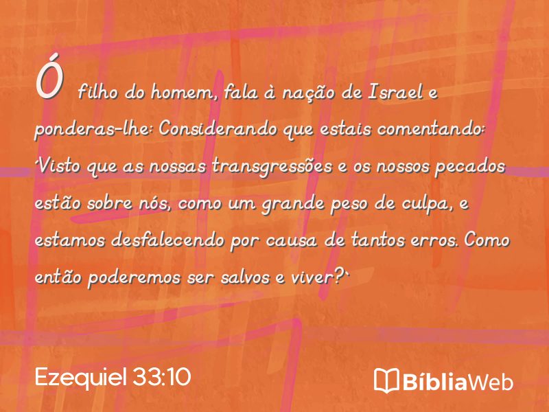Ezequiel 33:10 em imagem para compartilhar