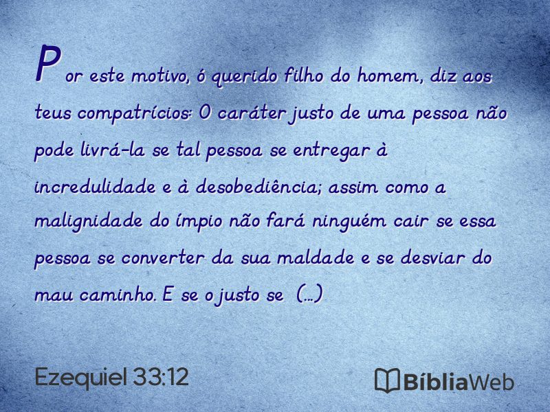 Ezequiel 33:12 em imagem para compartilhar