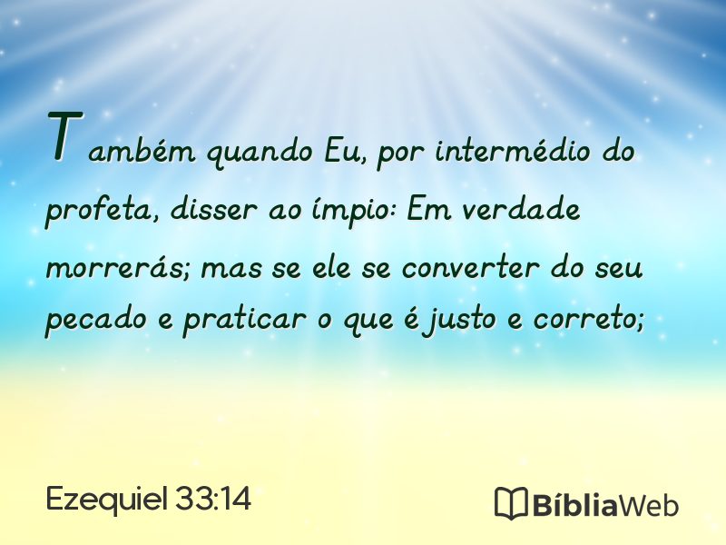 Ezequiel 33:14 em imagem para compartilhar