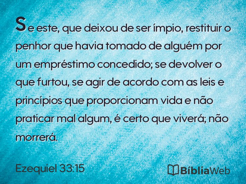 Ezequiel 33:15 em imagem para compartilhar