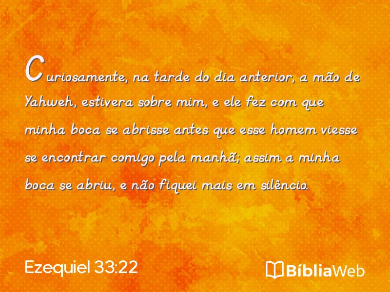Ezequiel 33:22 em imagem para compartilhar