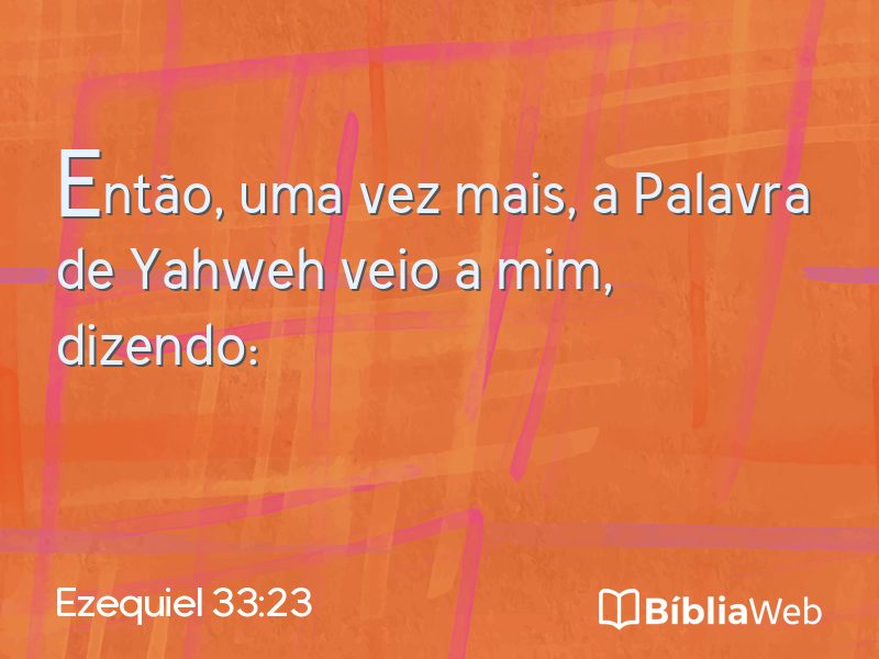 Ezequiel 33:23 em imagem para compartilhar