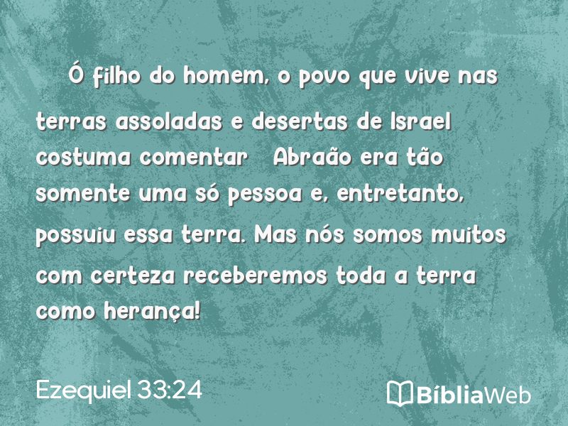 Ezequiel 33:24 em imagem para compartilhar