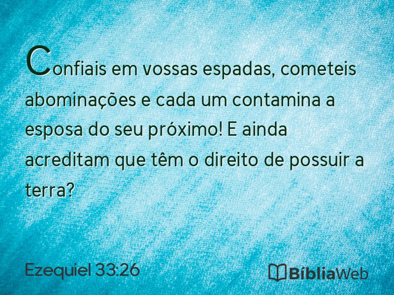 Ezequiel 33:26 em imagem para compartilhar
