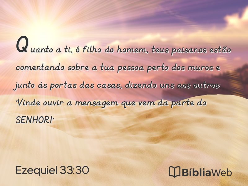Ezequiel 33:30 em imagem para compartilhar