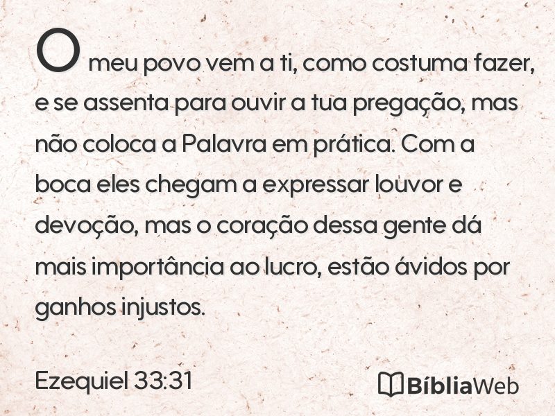 Ezequiel 33:31 em imagem para compartilhar
