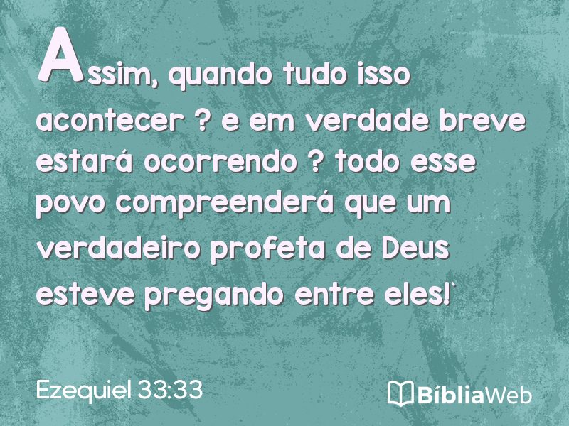 Ezequiel 33:33 em imagem para compartilhar
