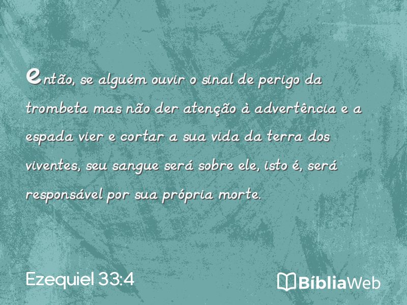 Ezequiel 33:4 em imagem para compartilhar