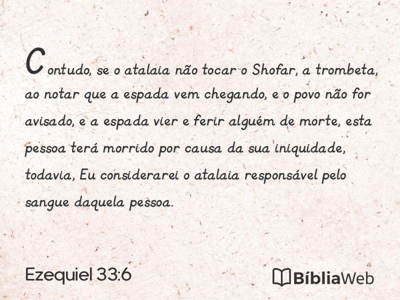 Ezequiel 33:6 em imagem para compartilhar
