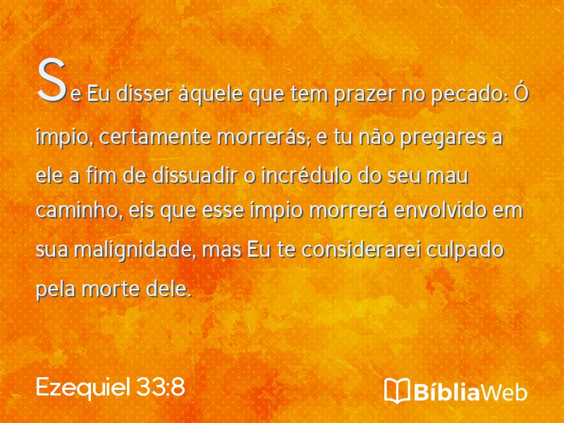 Ezequiel 33:8 em imagem para compartilhar
