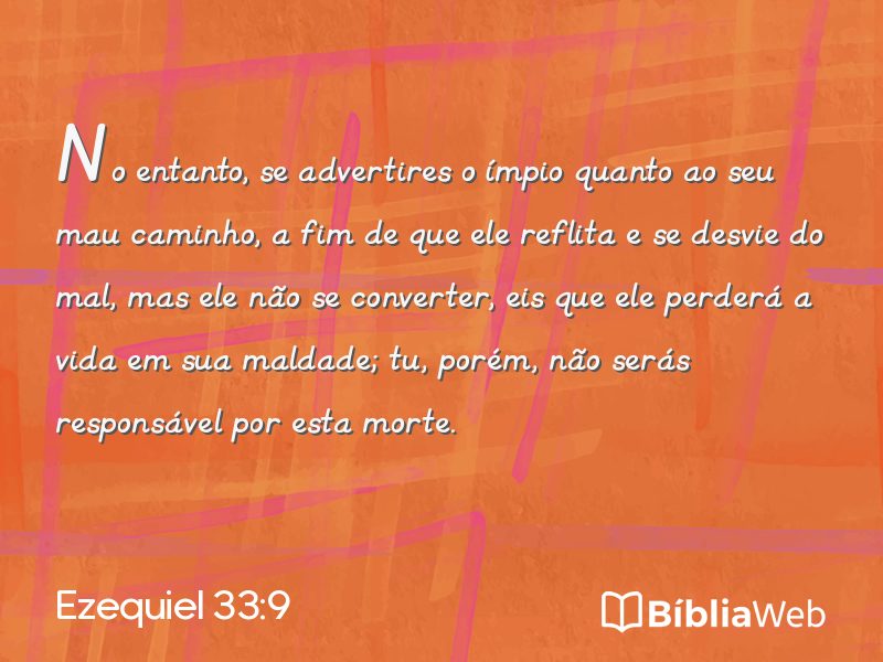 Ezequiel 33:9 em imagem para compartilhar