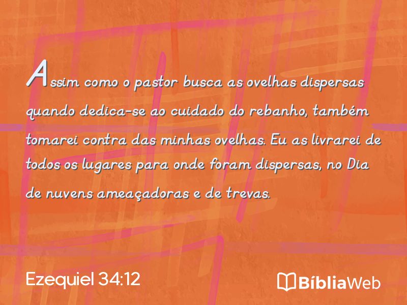 Ezequiel 34:12 em imagem para compartilhar
