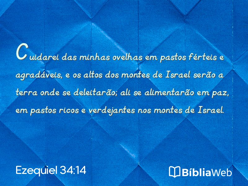 Ezequiel 34:14 em imagem para compartilhar