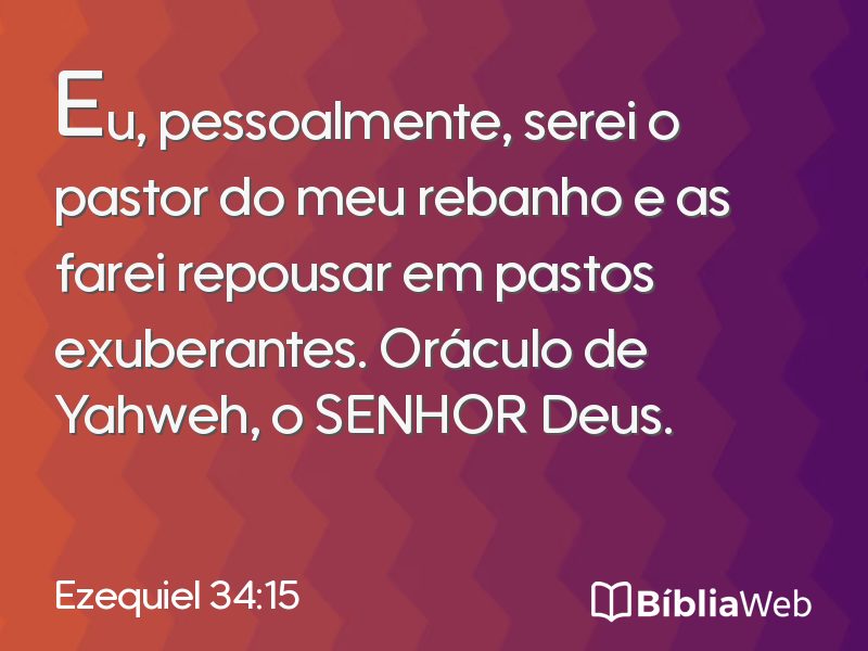 Ezequiel 34:15 em imagem para compartilhar