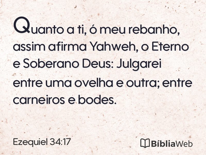 Ezequiel 34:17 em imagem para compartilhar