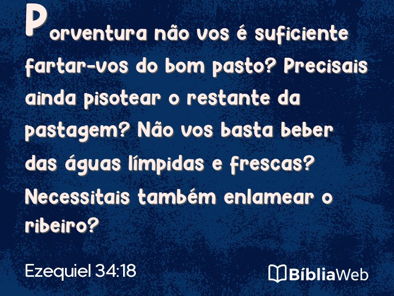 Ezequiel 34:18 em imagem para compartilhar