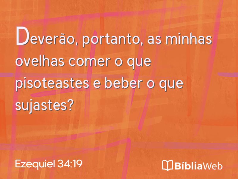 Ezequiel 34:19 em imagem para compartilhar