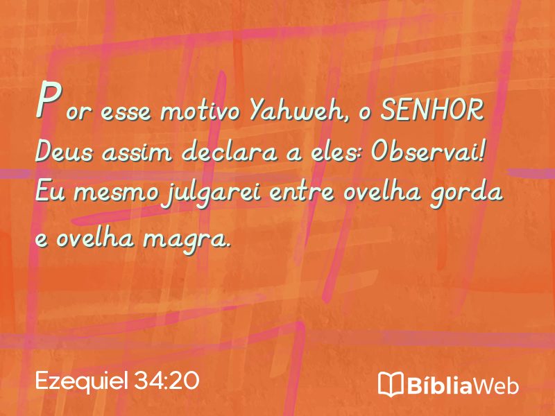 Ezequiel 34:20 em imagem para compartilhar