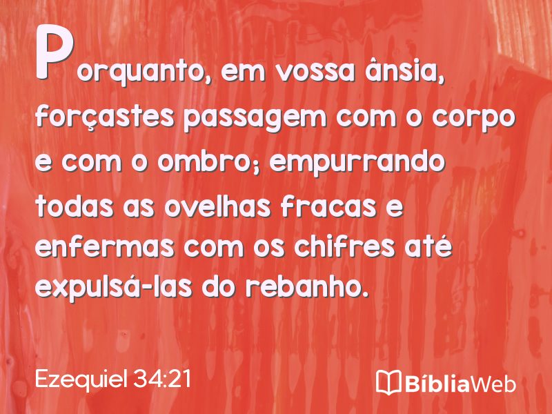 Ezequiel 34:21 em imagem para compartilhar