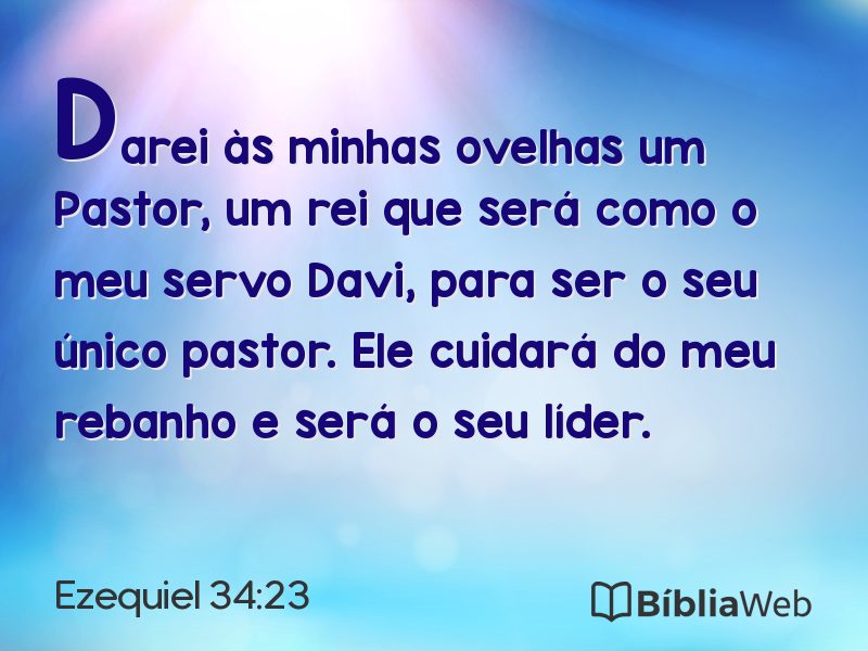 Ezequiel 34:23 em imagem para compartilhar