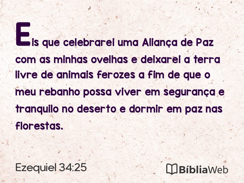 Ezequiel 34:25 em imagem para compartilhar