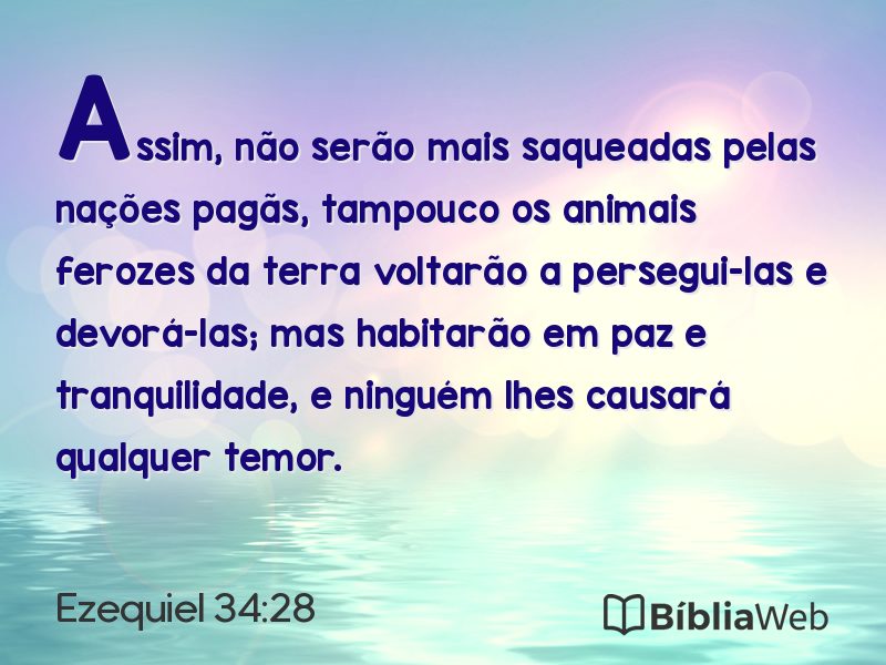 Ezequiel 34:28 em imagem para compartilhar