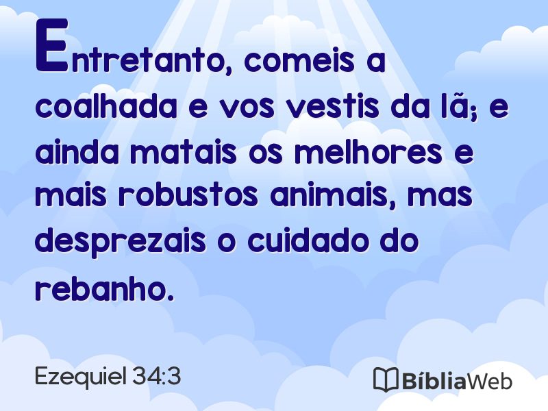 Ezequiel 34:3 em imagem para compartilhar