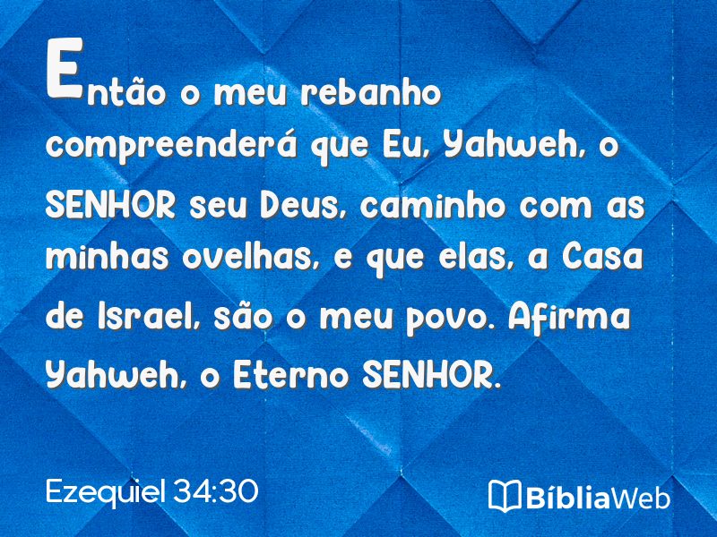 Ezequiel 34:30 em imagem para compartilhar