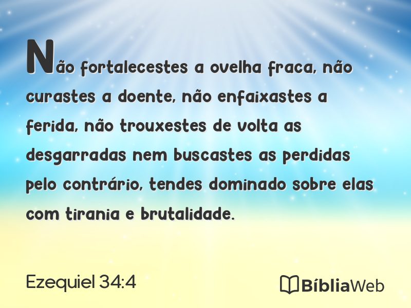 Ezequiel 34:4 em imagem para compartilhar