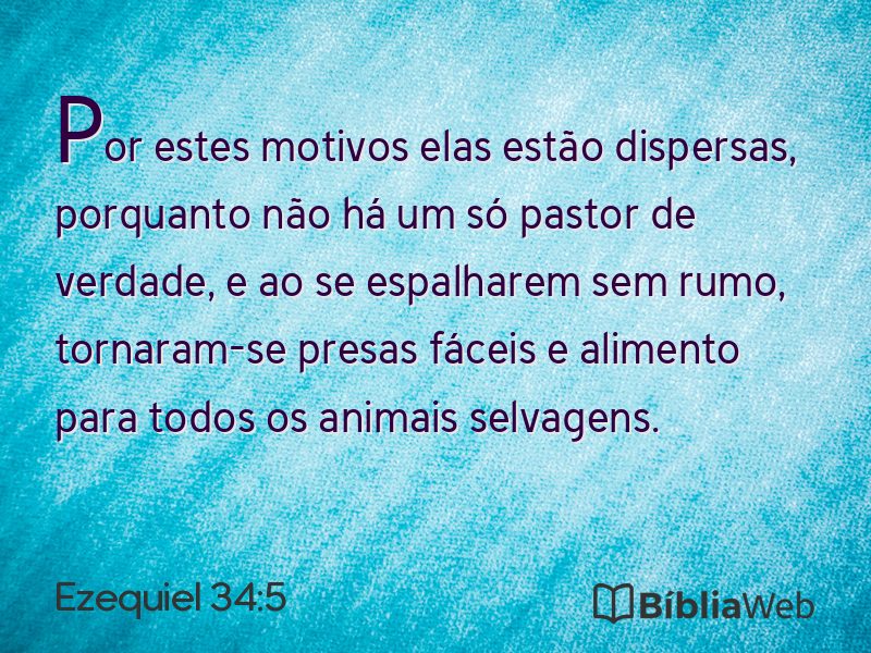 Ezequiel 34:5 em imagem para compartilhar