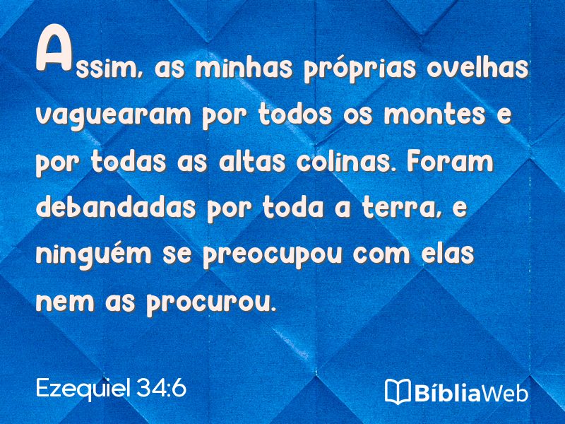 Ezequiel 34:6 em imagem para compartilhar