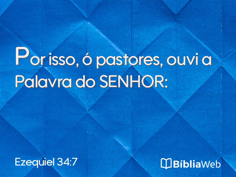 Ezequiel 34:7 em imagem para compartilhar