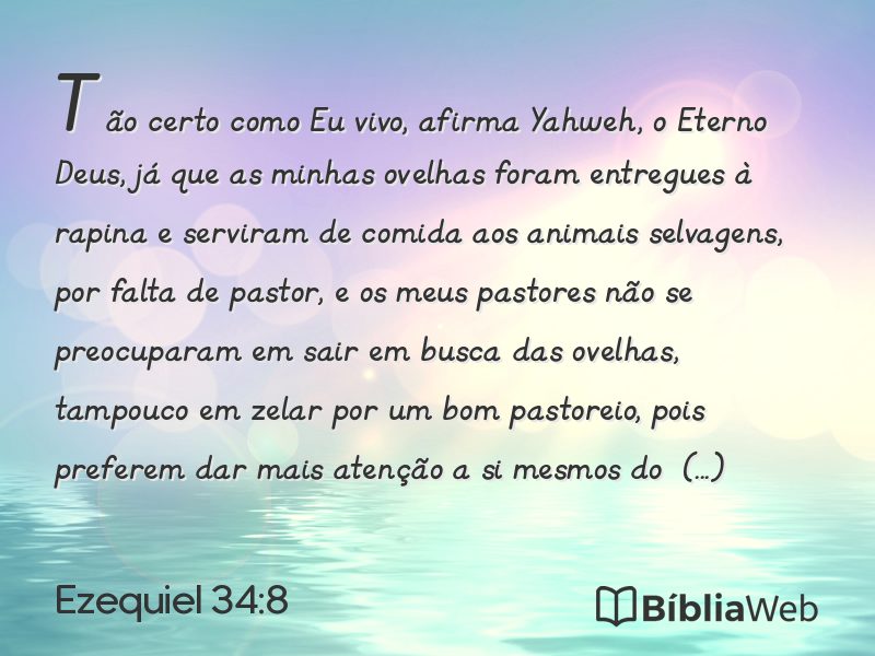Ezequiel 34:8 em imagem para compartilhar