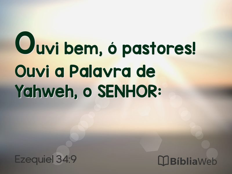 Ezequiel 34:9 em imagem para compartilhar