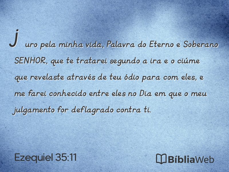 Ezequiel 35:11 em imagem para compartilhar