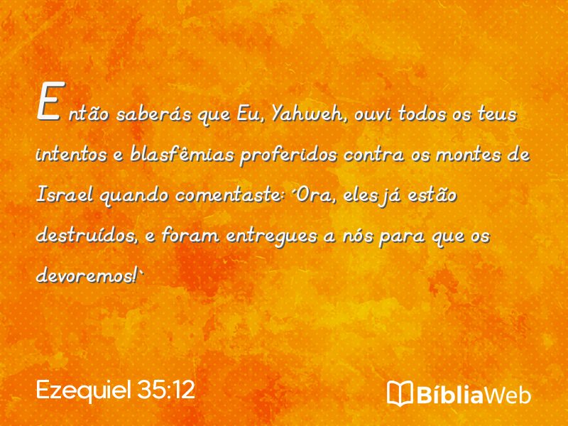 Ezequiel 35:12 em imagem para compartilhar